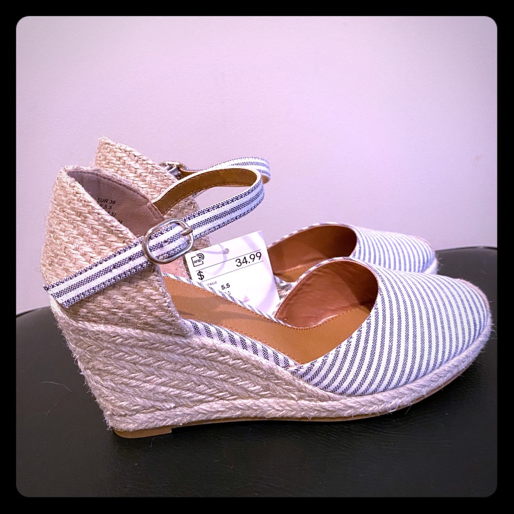 H&M Navy Stripe Espadrilles